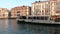 The vaporetto runs along the Grand canal, september morning. Venice, Italy