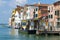 Vaporetto stop - the pier of `Tre Archi` close-up on a sunny afternoon, Venice