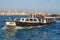 Vaporetto Venice water bus with passengers close-up