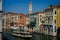 Vaporettos navigating the the Grand Canal in Venice, Italy