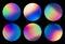 Vaporwave abstract spectrum circular background pattern for creative design