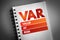 VaR - Value at Risk acronym