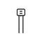 Varactor diodes black line icon. Pictogram for web page