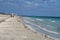 Varadero beach, Cuba. Caribbean island. Cuban beach with transparent waters. Summer. Tourists enjoying the sea on the beach. Sun