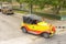 VARADERO, CUBA - JANUARY 05, 2018: Classic yellow Ford retro car