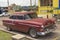 VARADERO, CUBA - JANUARY 05, 2018: A retro classic burgundy Chev