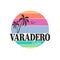 Varadero cuba tropical graphic for t shirt print on a white Background