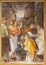 Varallo, Italy - July 17, 2022: The renaissance fresco of Resurrection of Lazarus in the church Chiesa Santa Maria delle Grazie