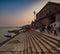 Varanasi ghat at evening during dev diwali