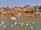 Varanasi ghat at morning