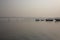 VARANASI, INDIA. View of a Ghat of sacred river Ganges in Varana