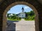 Varatec Monastery seen from the entrance arch