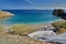 Vardia beach. Folegandros. Cyclades islands. Greece