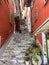 Varenna, Cobblestone Pathway Among Colorful Houses.