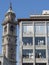 Varese, Italy: old belfry and modern palace