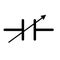 Variable Capacitor Component UK Symbol For Circuit Design