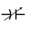 Variable Capacitor Component US Symbol For Circuit Design