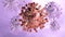Variant virus, coronavirus, spike protein. Omicron. Covid-19 seen under the microscope