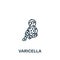 Varicella icon. Monochrome simple Deseases icon for templates, web design and infographics