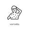 Varicella icon. Trendy modern flat linear vector Varicella icon