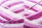Varicolored balloon of yarn with knitting needles