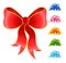 Varicoloured festive bows