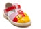 Varicoloured leather baby sandal