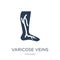 Varicose veins icon. Trendy flat vector Varicose veins icon on w