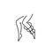 Varicose veins line icon concept