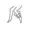 Varicose veins line icon concept. Varicose veins vector linear illustration, symbol, sign