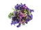 Variegated bouquet of limonium flowers, also known as sea-lavender, statice, caspia or marsh-rosemary.