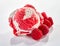 Variegated fruity raspberry swirl ice-cream