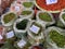 Varieties of Bird`s Eye Chilli on Sale in Morning Market spices