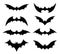 Variety of bat silhouette set