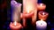 Variety candles flame in romantic mood at night