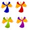 Variety of Christmas Angels Clip Art