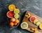 Variety of Citrus Fruits on a Stone Countertop