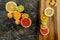 Variety of Citrus Fruits on a Stone Countertop