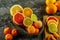 Variety of Citrus Fruits on a Stone Countertop