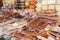 Variety of Cured Meat and Cheese at the Local Market