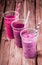 Variety of delicious berry smoothies