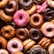 Variety of delicious doughnuts - ai generated image