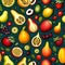 A variety of delicious fresh fruits - ai generated image