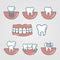 Variety of dental elements set