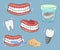 Variety of dental elements set