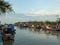 A variety of fishing boats were parked in the cartlands