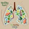 Variety of food and herbs good for lung`s health