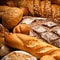 Variety of fresh breads