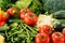 Variety of fresh organic vegetables. Detox diet