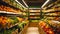 variety fresh vegetables buy fruits supermarket shelves food organic shelves delicious
